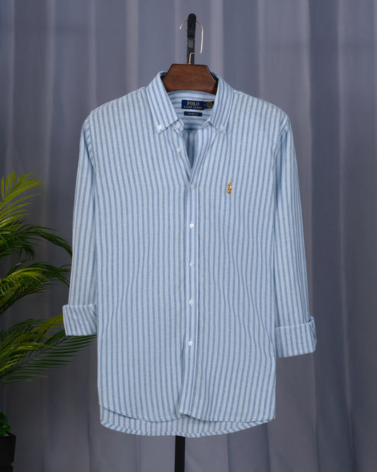 Striped Linen Semi Formal Shirt RLFS-48
