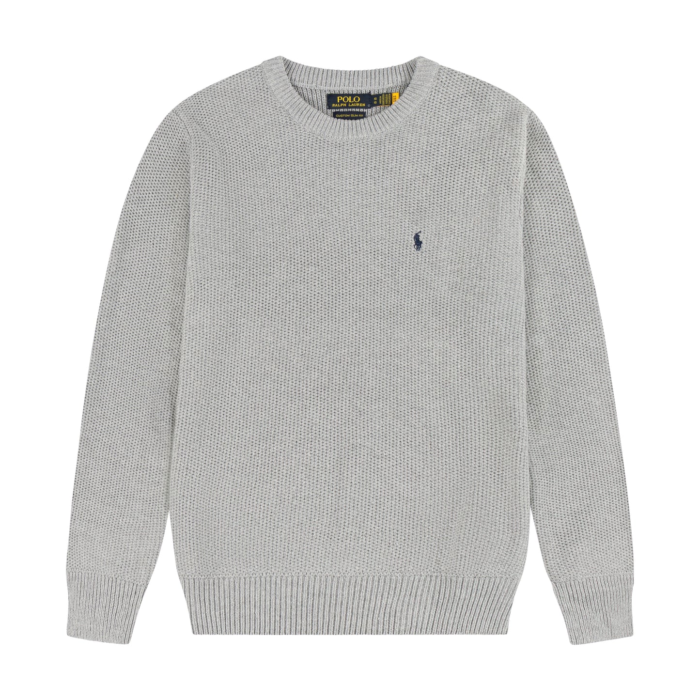 Round Neck Knit Woolen Cotton Sweater Ash RNS-11