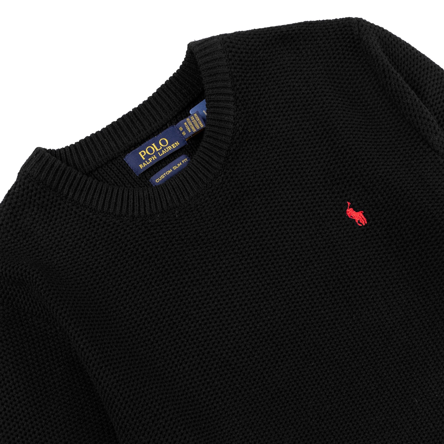 Round Neck Knit Woolen Cotton Sweater Black RNS-10