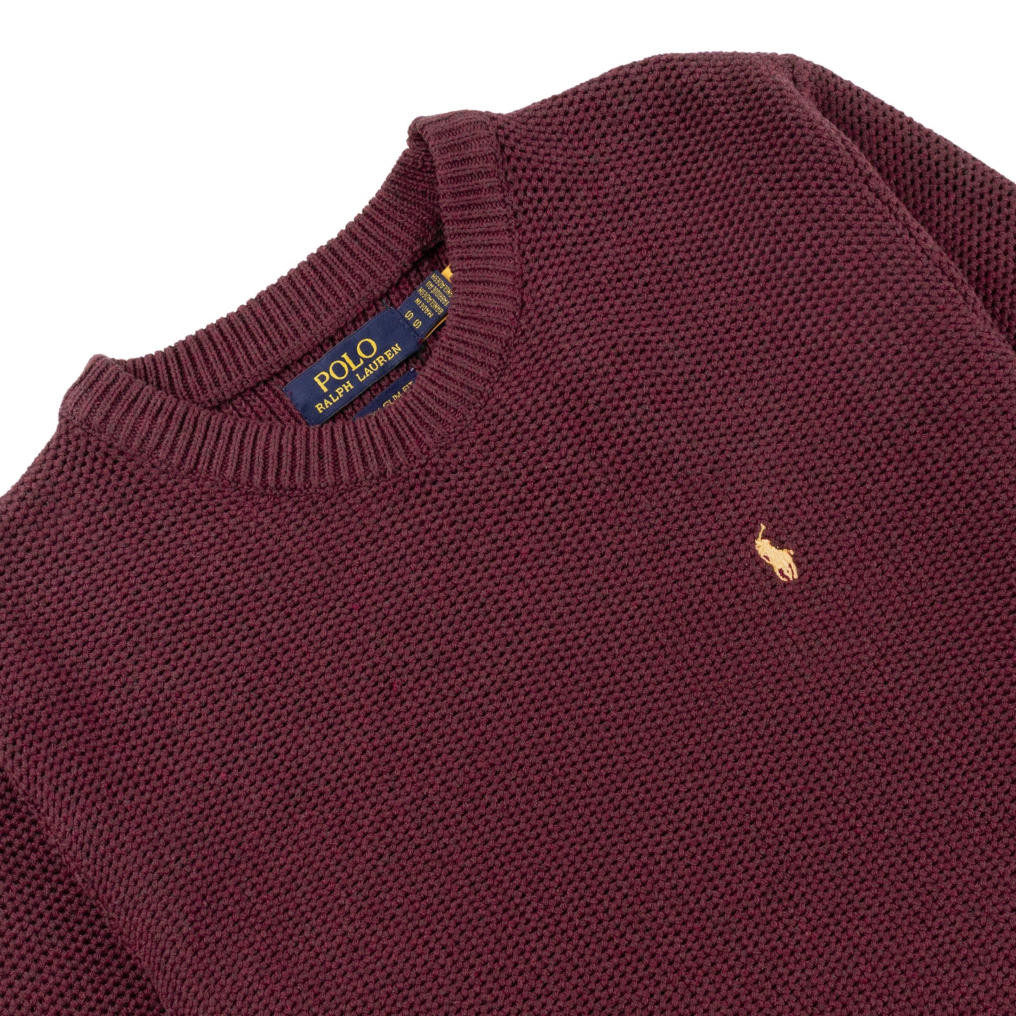Round Neck Knit Woolen Cotton Sweater Burnt Maroon RNS-15