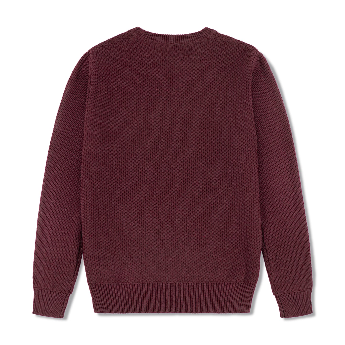 Round Neck Knit Woolen Cotton Sweater Burnt Maroon RNS-15