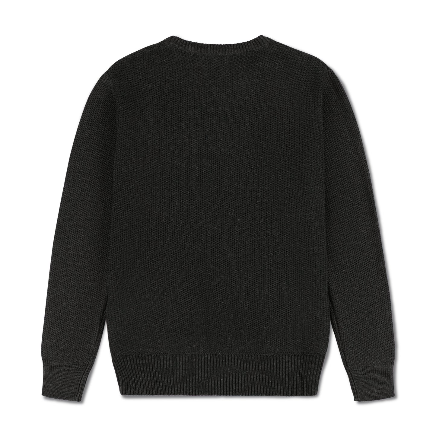 Round Neck Knit Woolen Cotton Sweater Charcoal Grey RNS-16