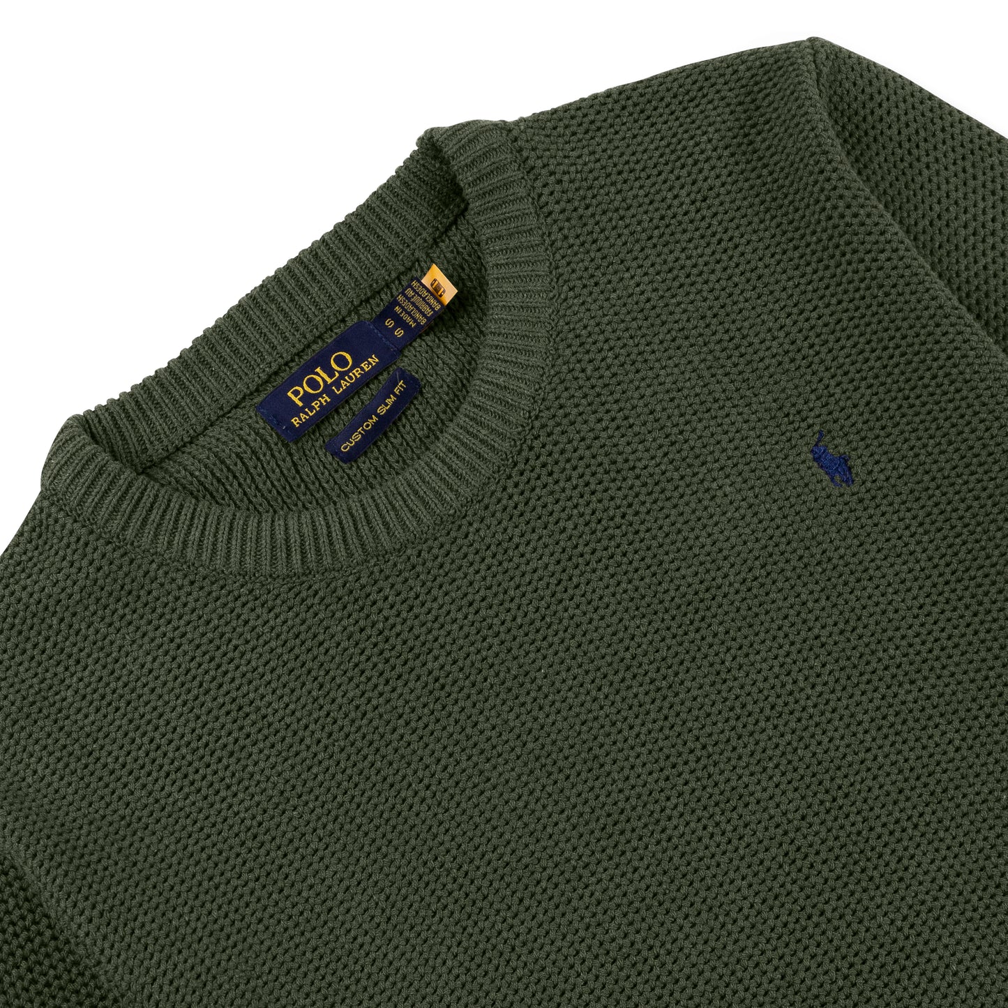 Round Neck Knit Woolen Cotton Sweater Olive Green RNS-12